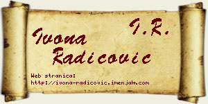 Ivona Radicović vizit kartica